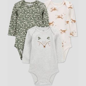 Carter's Just One You®️ Baby Girls' 3pk Heather Fox Bodysuit